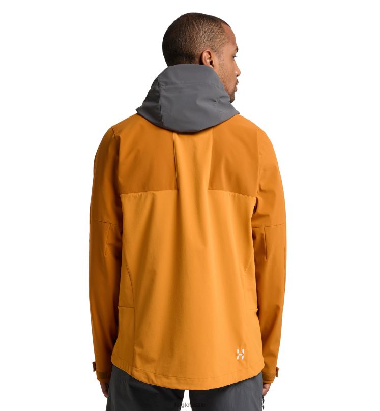 Desert Yellow/Golden Brown Men Haglofs Roc Sight Softshell Jacket Tops ZXT0L86