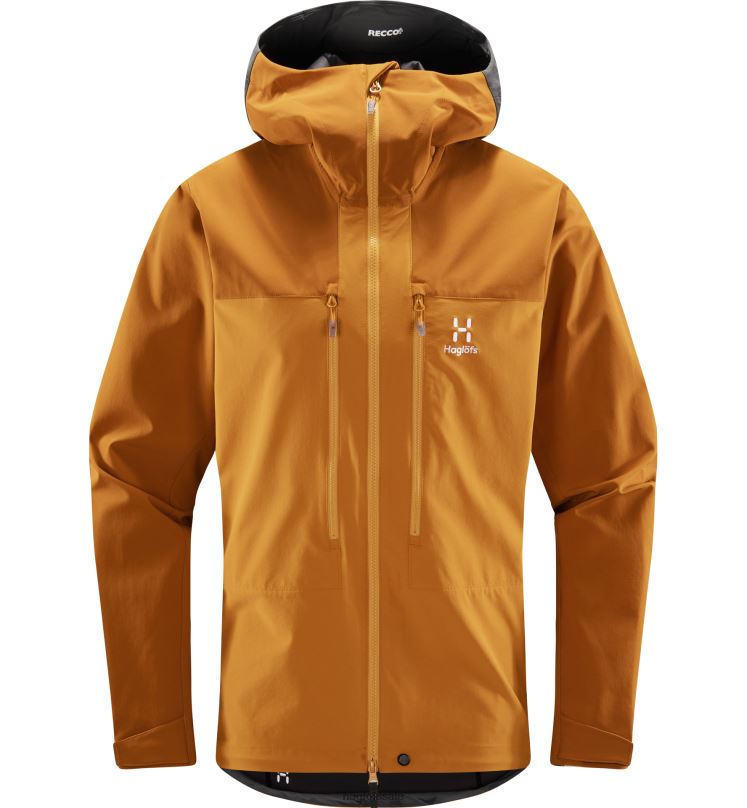 Desert Yellow/Golden Brown Men Haglofs Roc Sight Softshell Jacket Tops ZXT0L86