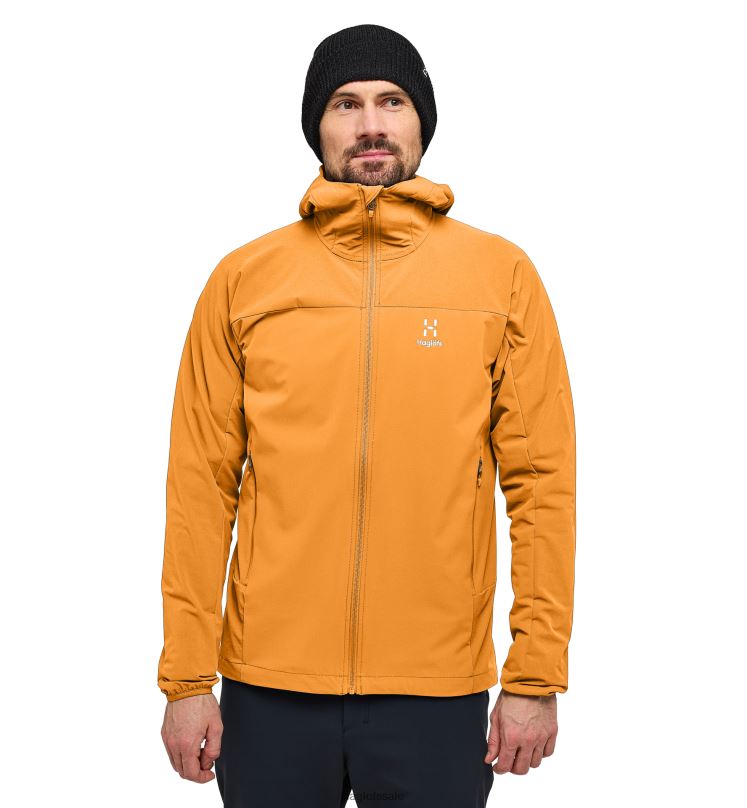 Desert Yellow Men Haglofs Move Softshell Hood Tops ZXT0L137