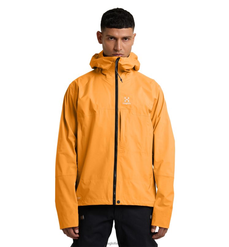 Desert Yellow Men Haglofs ROC Mono Proof Jacket Tops ZXT0L122