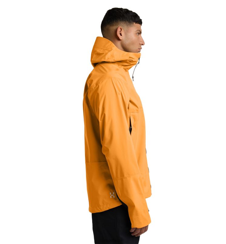 Desert Yellow Men Haglofs ROC Mono Proof Jacket Tops ZXT0L122