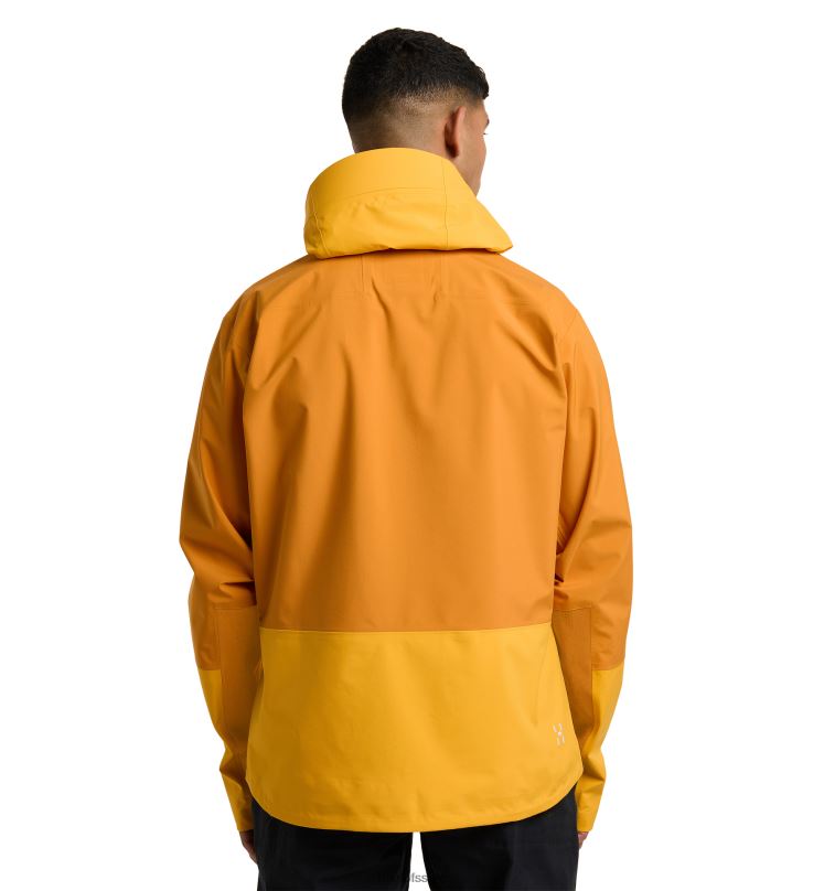 Desert Yellow/Sunny Yellow Men Haglofs ROC Sloper Proof Jacket Tops ZXT0L133