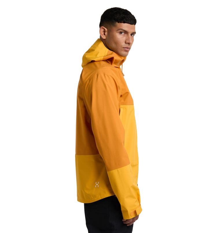 Desert Yellow/Sunny Yellow Men Haglofs ROC Sloper Proof Jacket Tops ZXT0L133