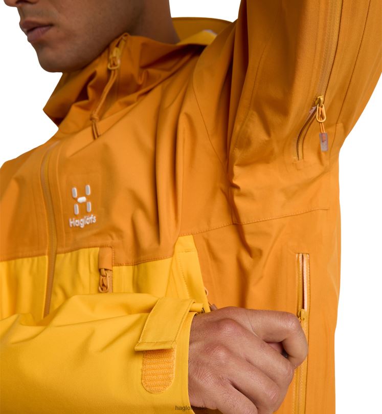 Desert Yellow/Sunny Yellow Men Haglofs ROC Sloper Proof Jacket Tops ZXT0L133
