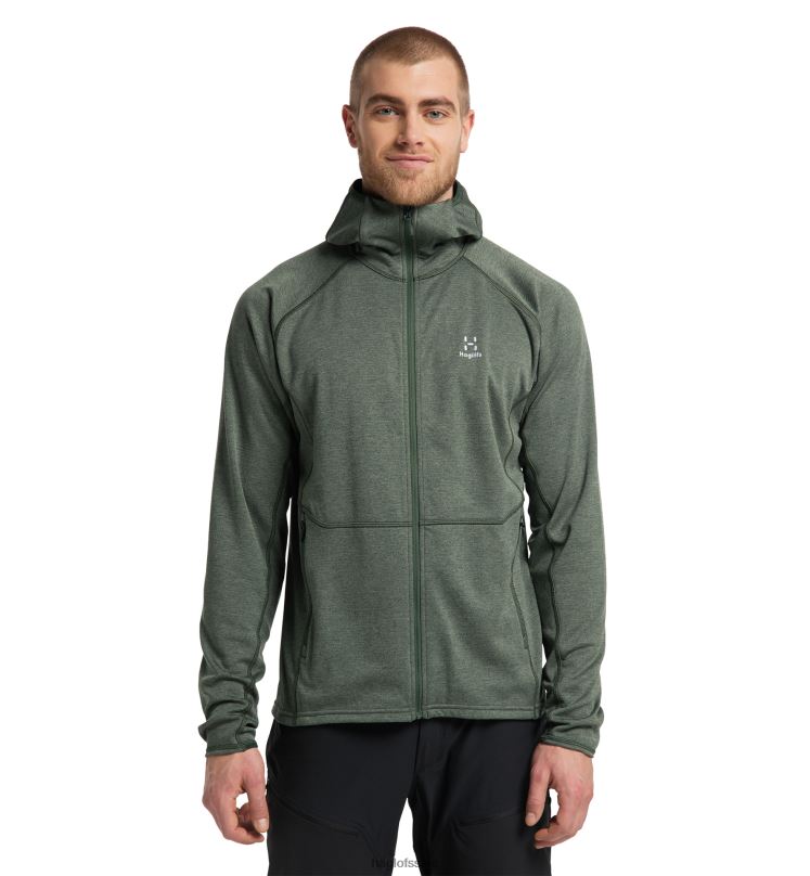 Fjell Green Men Haglofs Skuta Hood Tops ZXT0L158