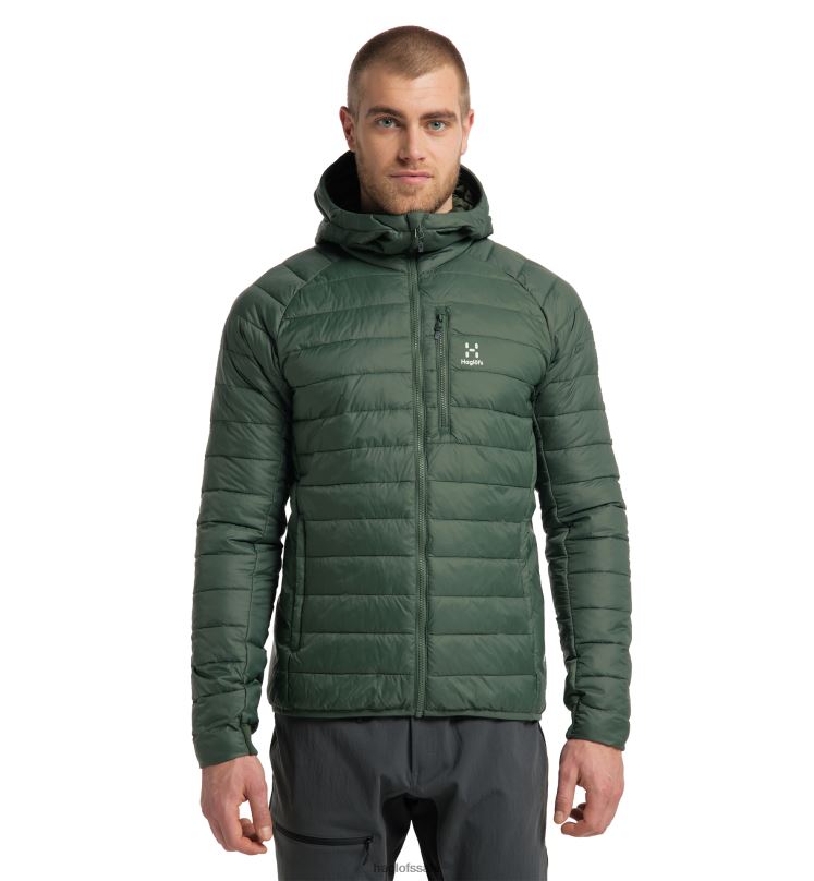 Fjell Green Men Haglofs Spire Mimic Hood Tops ZXT0L196
