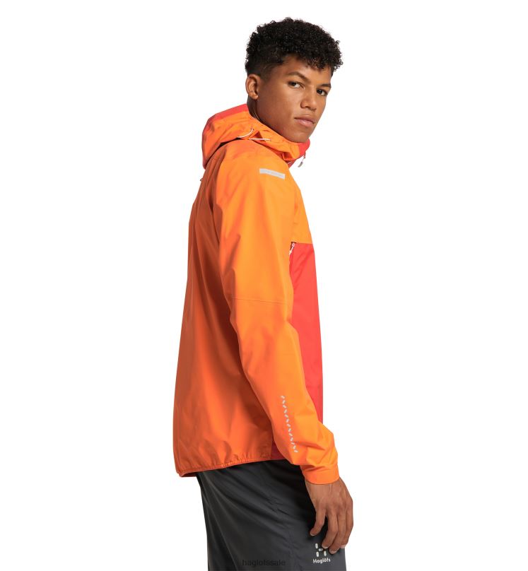 Flame Orange/Habanero Men Haglofs L.I.M GTX Active Jacket Tops ZXT0L54
