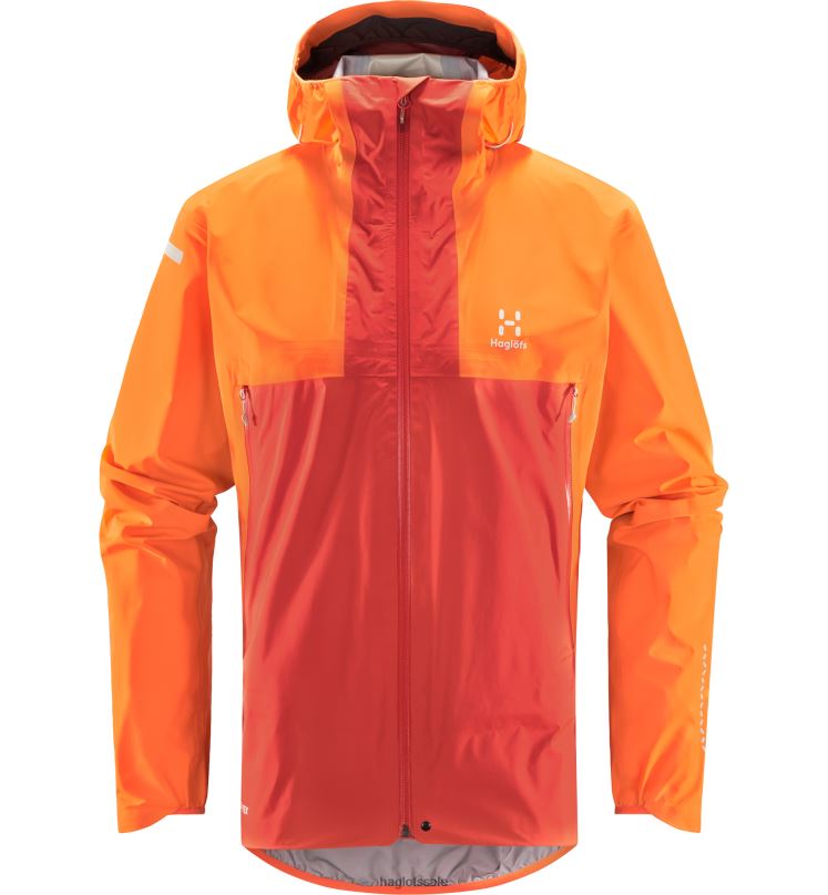 Flame Orange/Habanero Men Haglofs L.I.M GTX Active Jacket Tops ZXT0L54