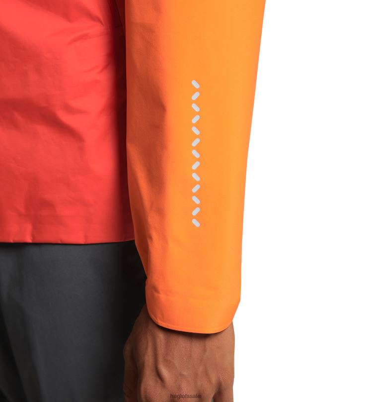 Flame Orange/Habanero Men Haglofs L.I.M GTX Active Jacket Tops ZXT0L54