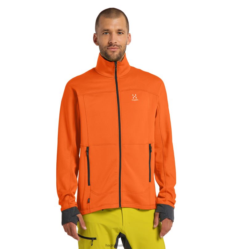 Flame Orange/Magnetite Men Haglofs Betula Jacket Tops ZXT0L157