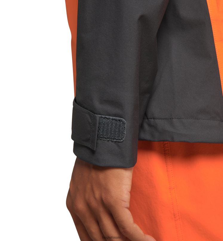 Flame Orange/Magnetite Men Haglofs Roc Sheer GTX Jacket Tops ZXT0L198