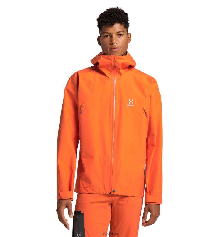 Flame Orange Men Haglofs Roc GTX Jacket Tops ZXT0L153