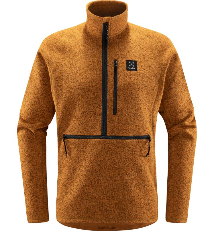 Golden Brown Men Haglofs Risberg 1/2 Zip Tops ZXT0L49