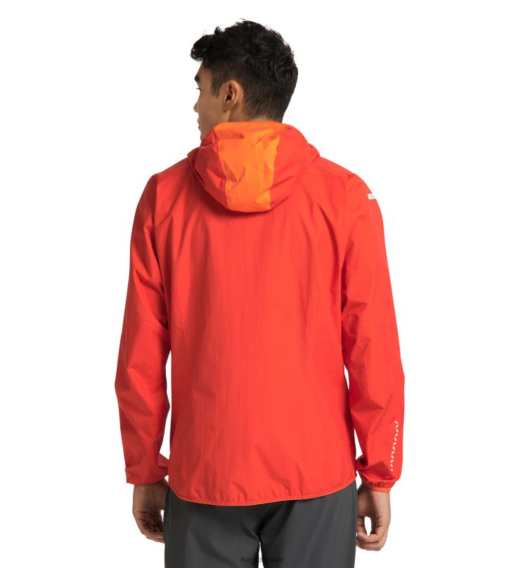 Habanero/Flame Orange Men Haglofs L.I.M Proof Jacket Tops ZXT0L160