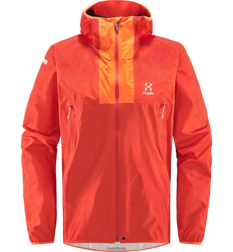 Habanero/Flame Orange Men Haglofs L.I.M Proof Jacket Tops ZXT0L160