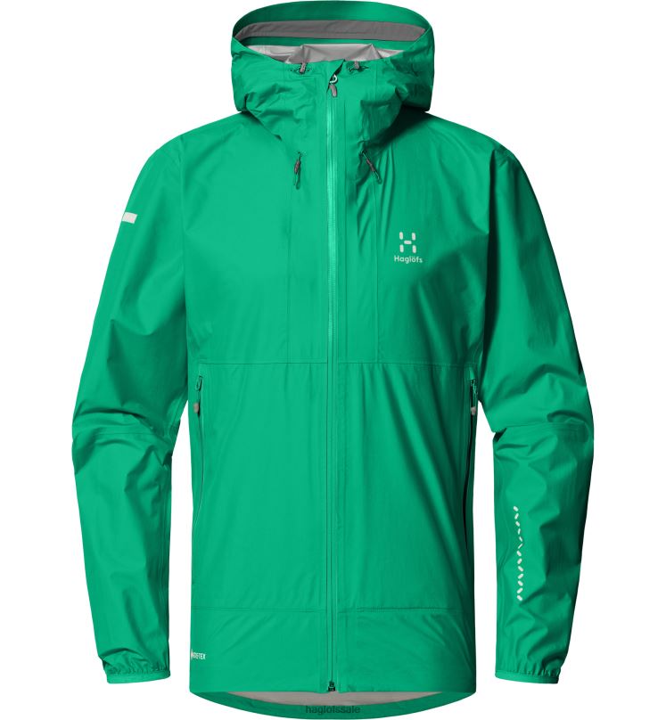 Jelly Green Men Haglofs L.I.M GTX II Jacket Tops ZXT0L148
