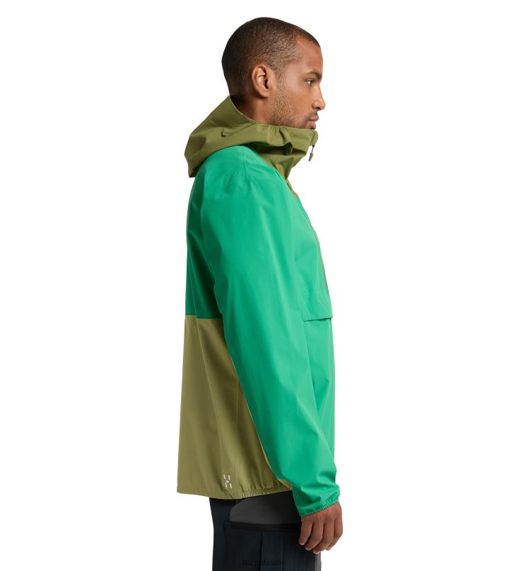 Jelly Green/Thyme Green Men Haglofs Sparv Proof Anorak Tops ZXT0L167