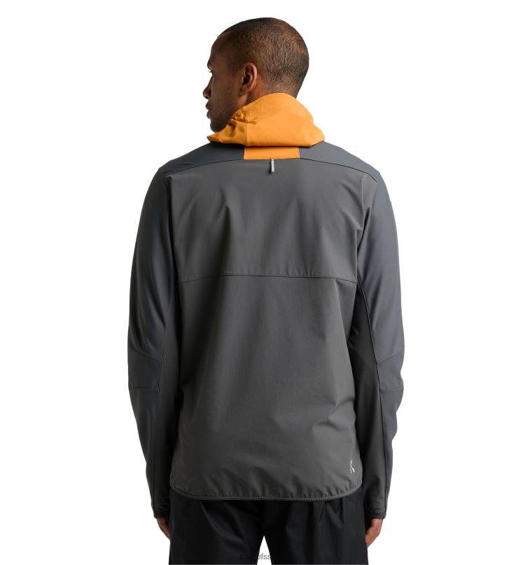 Magnetite/Desert Yellow Men Haglofs L.I.M Hybrid Softshell Jacket Tops ZXT0L80