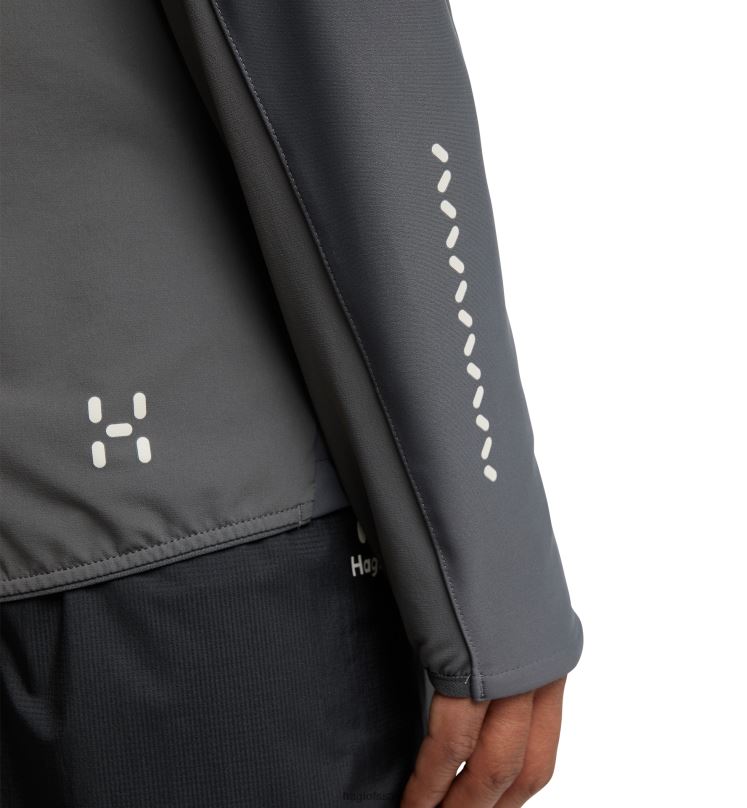 Magnetite/Desert Yellow Men Haglofs L.I.M Hybrid Softshell Jacket Tops ZXT0L80