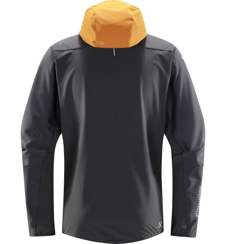 Magnetite/Desert Yellow Men Haglofs L.I.M Hybrid Softshell Jacket Tops ZXT0L80
