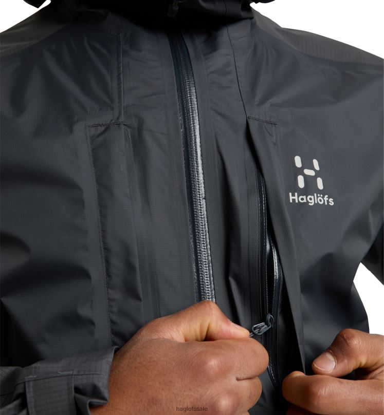 Magnetite Men Haglofs L.I.M Rugged GTX Jacket Tops ZXT0L127