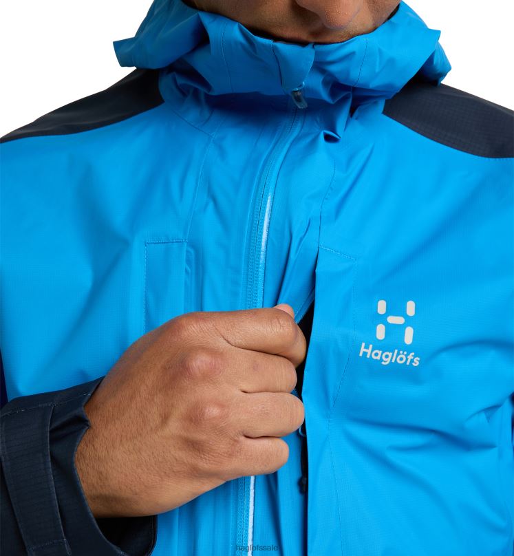Nordic Blue/Tarn Blue Men Haglofs L.I.M Rugged GTX Jacket Tops ZXT0L129