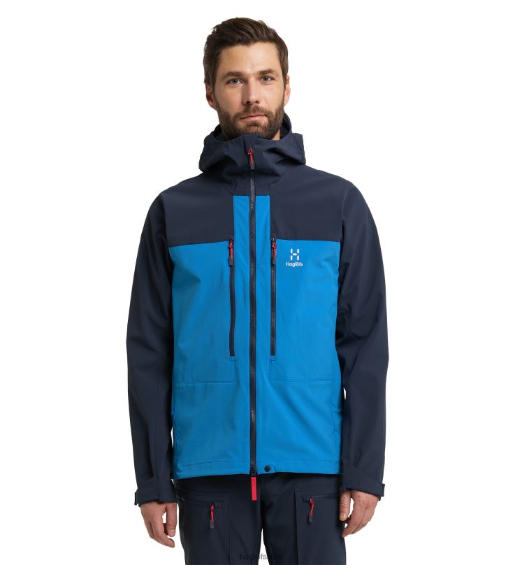 Nordic Blue/Tarn Blue Men Haglofs Roc Sight Softshell Jacket Tops ZXT0L85