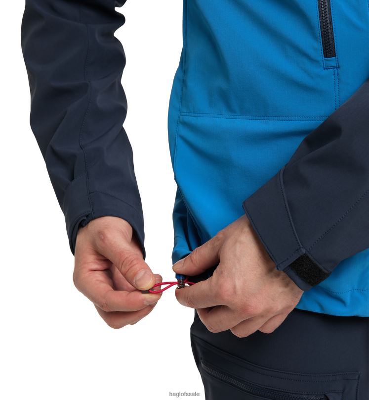 Nordic Blue/Tarn Blue Men Haglofs Roc Sight Softshell Jacket Tops ZXT0L85