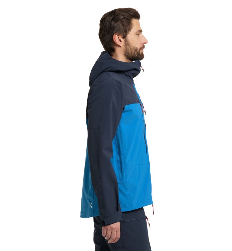Nordic Blue/Tarn Blue Men Haglofs Roc Sight Softshell Jacket Tops ZXT0L85