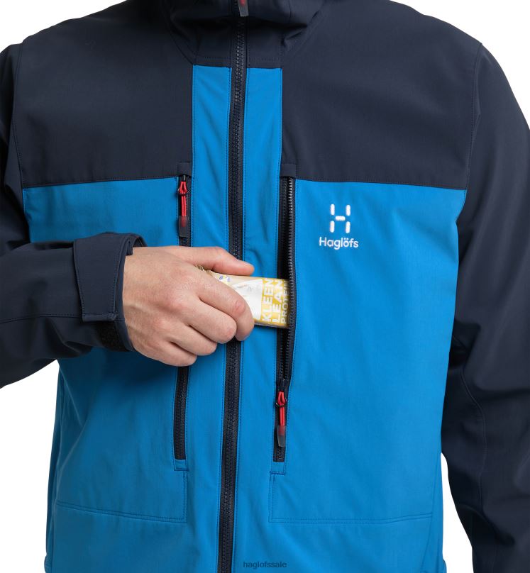 Nordic Blue/Tarn Blue Men Haglofs Roc Sight Softshell Jacket Tops ZXT0L85