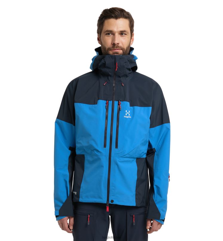 Nordic Blue/Tarn Blue Men Haglofs Spitz GTX Pro Jacket Tops ZXT0L82