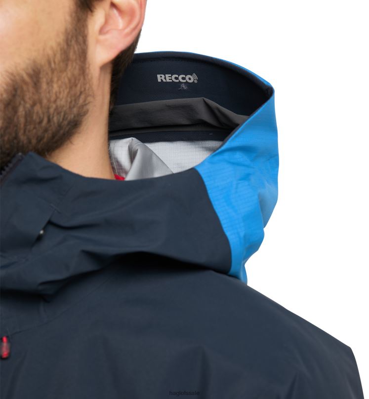 Nordic Blue/Tarn Blue Men Haglofs Spitz GTX Pro Jacket Tops ZXT0L82