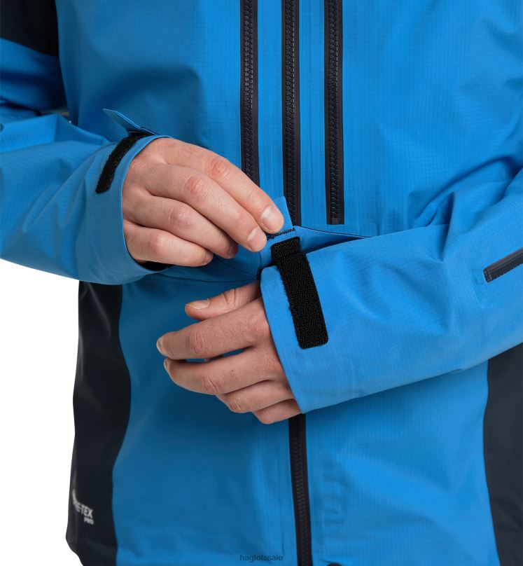 Nordic Blue/Tarn Blue Men Haglofs Spitz GTX Pro Jacket Tops ZXT0L82