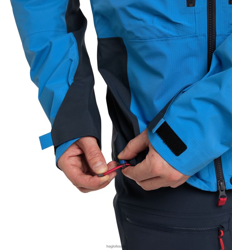 Nordic Blue/Tarn Blue Men Haglofs Spitz GTX Pro Jacket Tops ZXT0L82