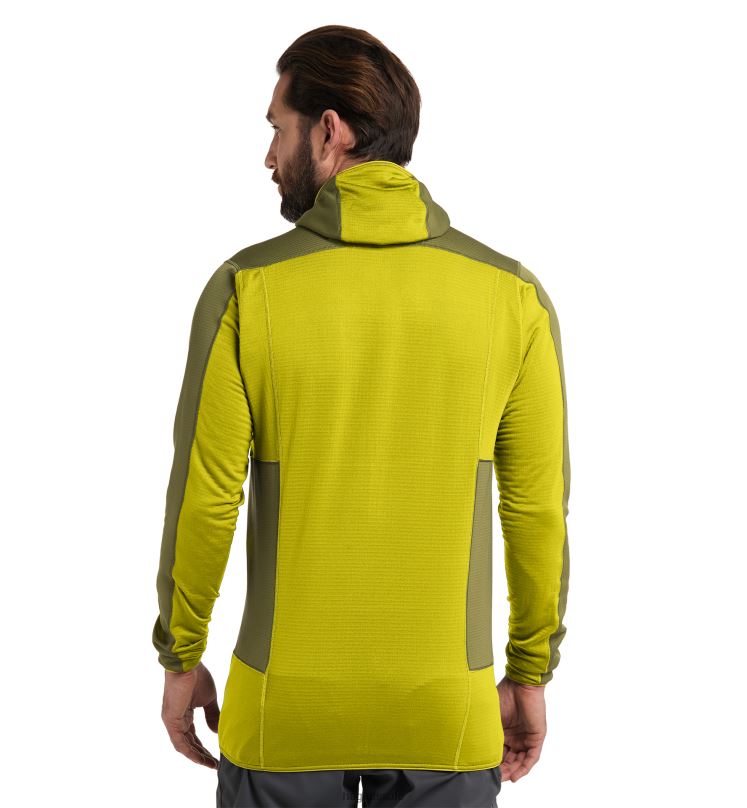 Olive Green/Aurora Men Haglofs L.I.M Mid Fast Hood Tops ZXT0L74