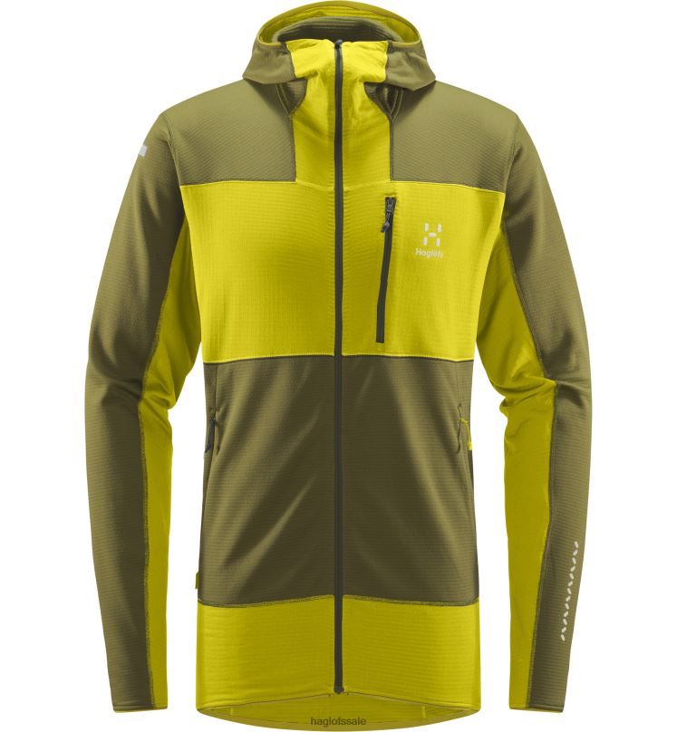 Olive Green/Aurora Men Haglofs L.I.M Mid Fast Hood Tops ZXT0L74