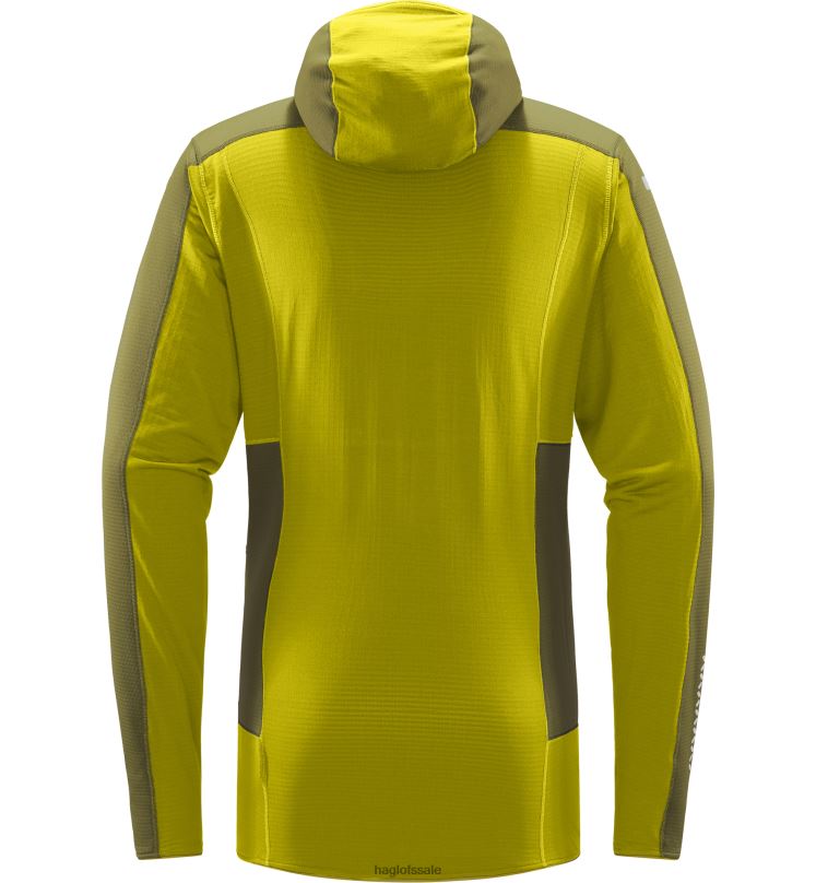 Olive Green/Aurora Men Haglofs L.I.M Mid Fast Hood Tops ZXT0L74