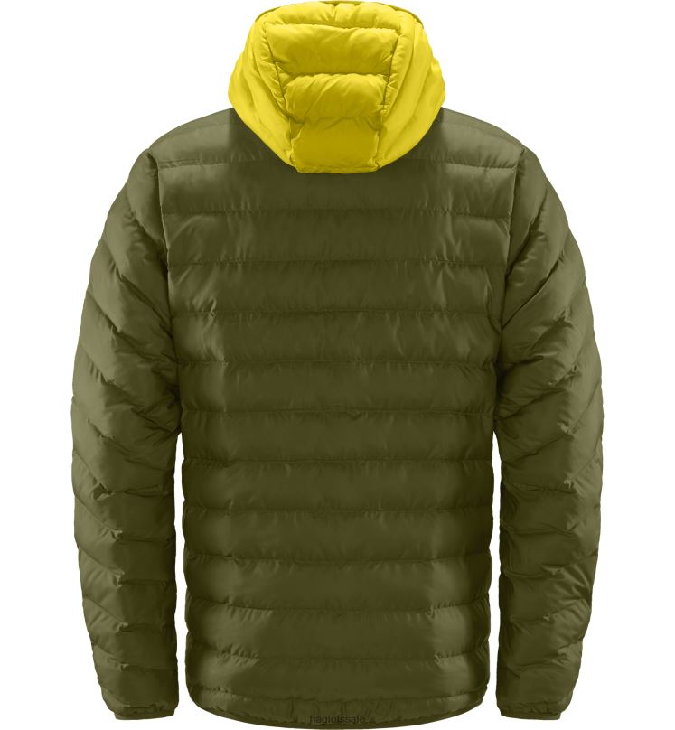 Olive Green/Aurora Men Haglofs Sarna Mimic Hood Tops ZXT0L52