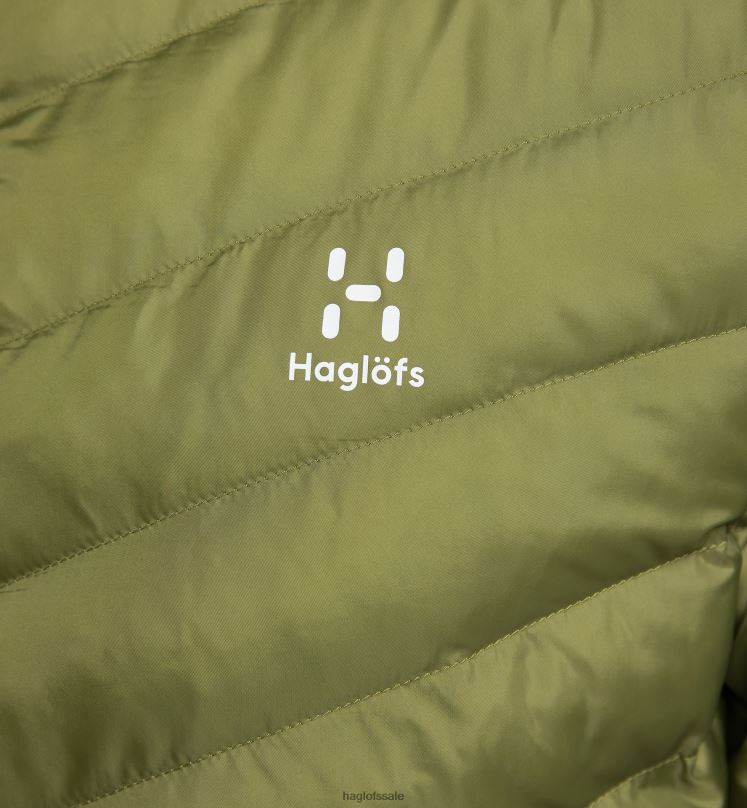 Olive Green/Aurora Men Haglofs Sarna Mimic Hood Tops ZXT0L52