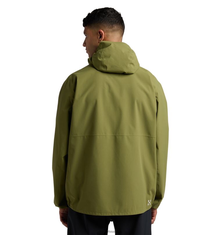 Olive Green Men Haglofs Sparv Proof Anorak Tops ZXT0L119