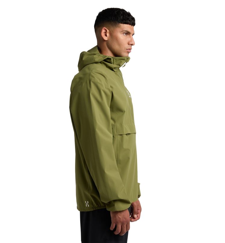 Olive Green Men Haglofs Sparv Proof Anorak Tops ZXT0L119