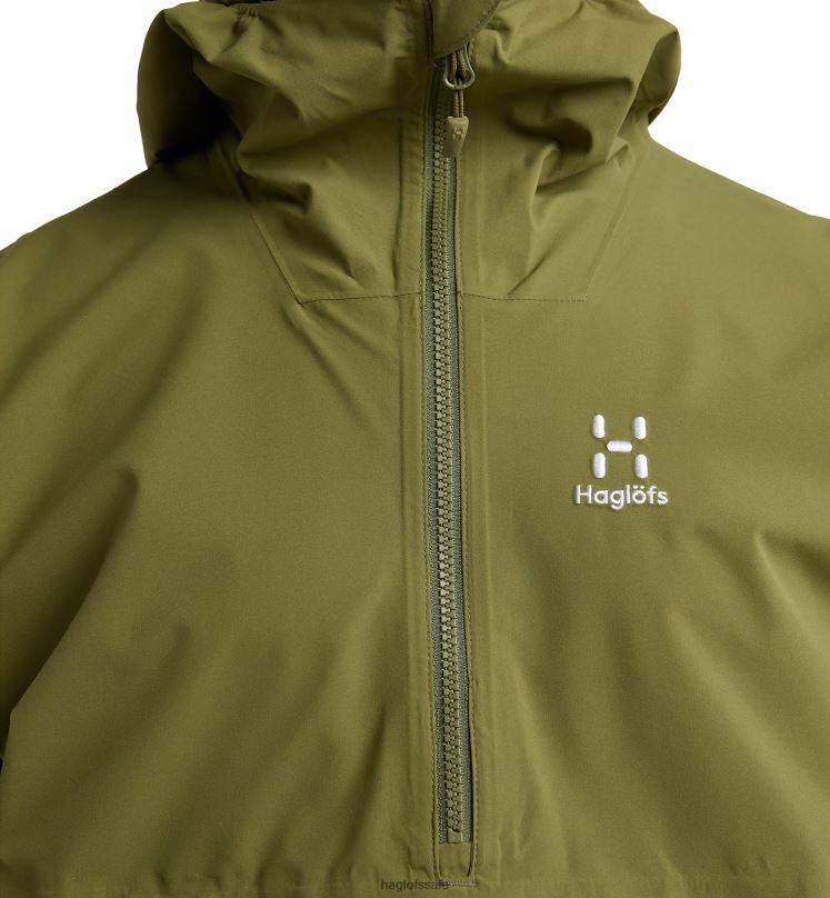 Olive Green Men Haglofs Sparv Proof Anorak Tops ZXT0L119