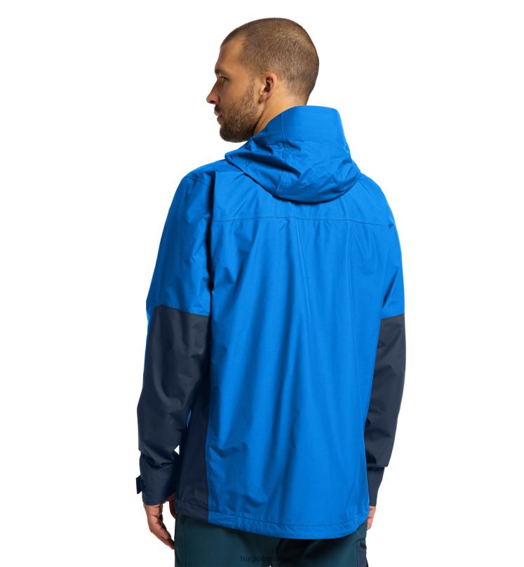 Storm Blue/Tarn Blue Men Haglofs Roc Sheer GTX Jacket Tops ZXT0L11