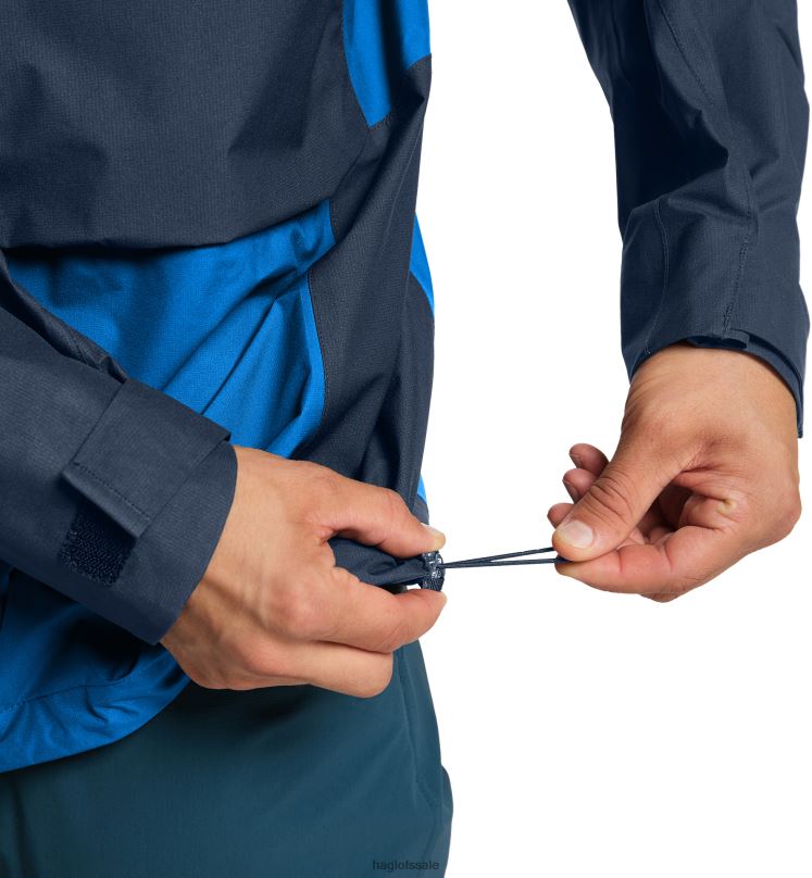Storm Blue/Tarn Blue Men Haglofs Roc Sheer GTX Jacket Tops ZXT0L11