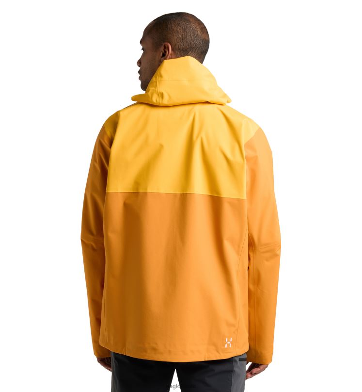 Sunny Yellow/Desert Yellow Men Haglofs Front Proof Jacket Tops ZXT0L125