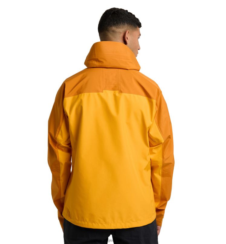 Sunny Yellow/Desert Yellow Men Haglofs ROC Flash GTX Jacket Tops ZXT0L98