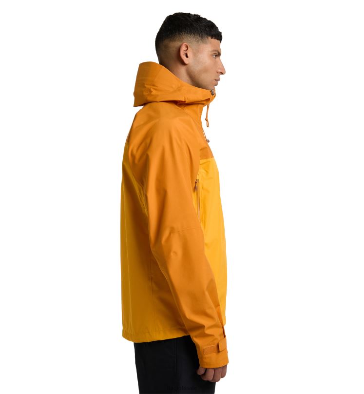 Sunny Yellow/Desert Yellow Men Haglofs ROC Flash GTX Jacket Tops ZXT0L98