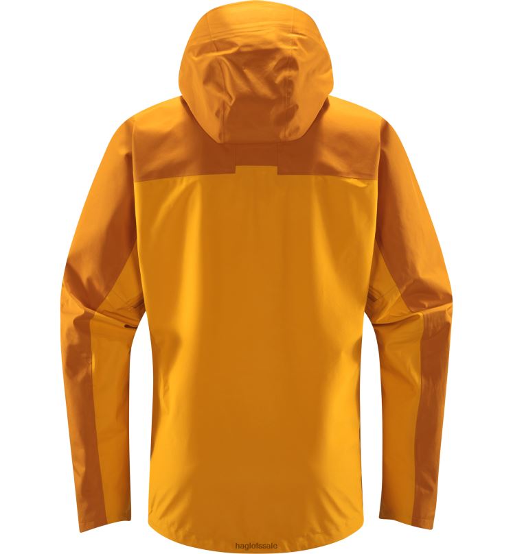 Sunny Yellow/Desert Yellow Men Haglofs ROC Flash GTX Jacket Tops ZXT0L98