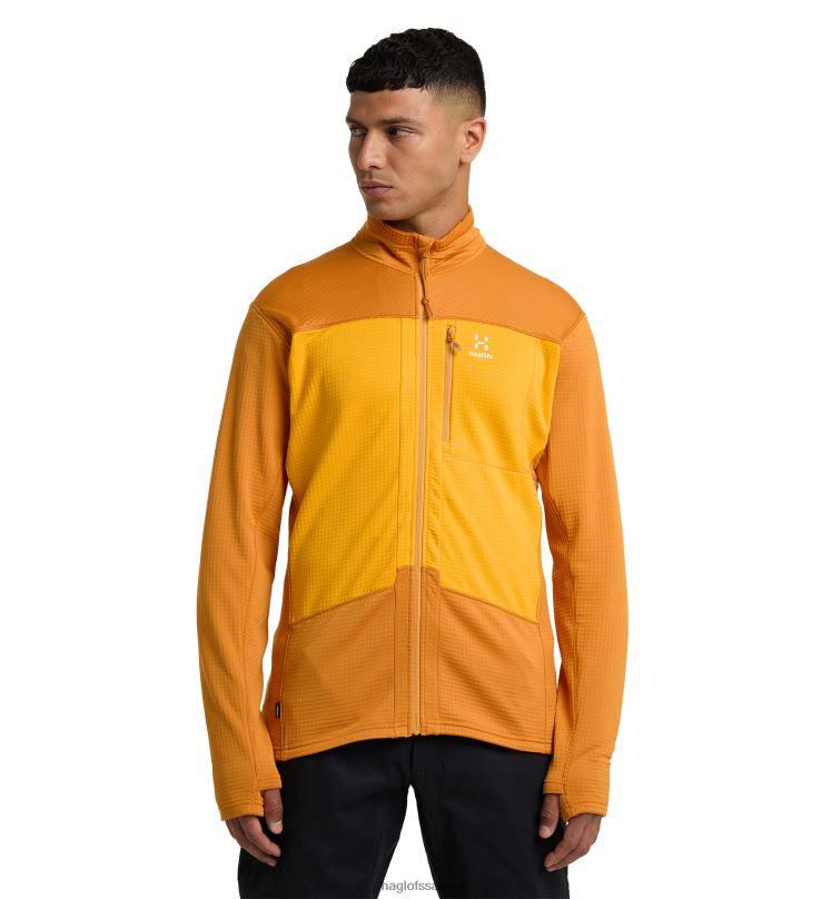Sunny Yellow/Desert Yellow Men Haglofs ROC Spitz Mid Jacket Tops ZXT0L110