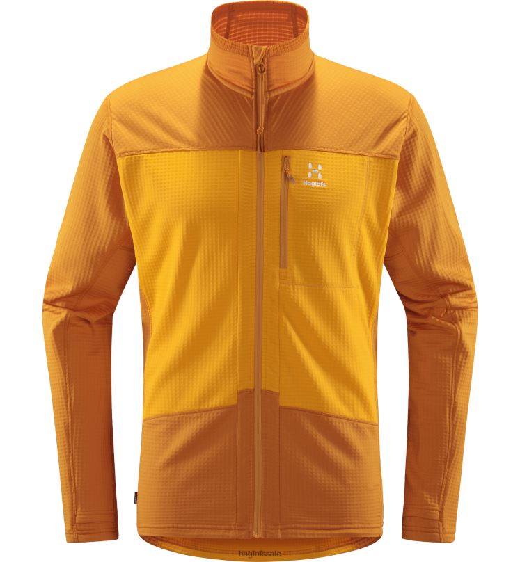 Sunny Yellow/Desert Yellow Men Haglofs ROC Spitz Mid Jacket Tops ZXT0L110